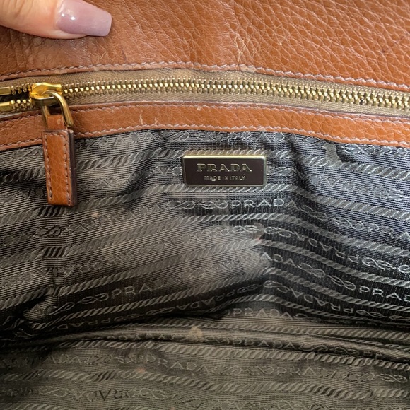 Brown leather Prada satchel - Picture 9 of 13